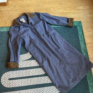 Vintage LL Bean Chore Trench Coat XS Lavender Periwinkle